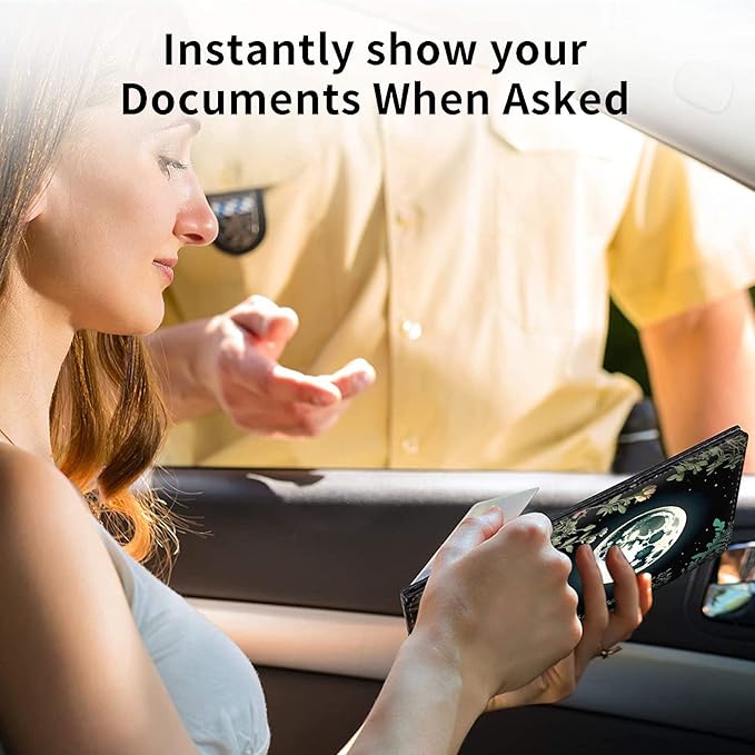 Car Registration and Insurance Holder, Leather Car Glove Box Organizer - Image 6
