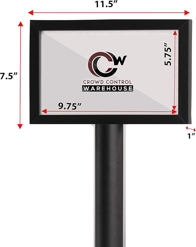 Crowd Control Warehouse Pedestal Standing Floor Sign Frame - Image 3