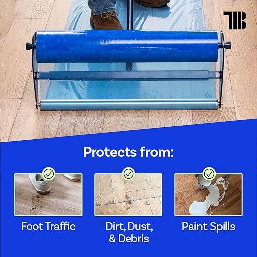 TapeManBlue Floor Protection Film, Made in USA, Painting and Construction - Image 7