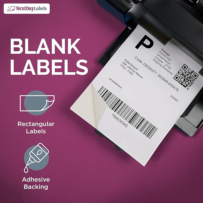NextDayLabels - Full Page Labels 8.5 x 11 - White Shipping Labels - 8.5 x 11 - Image 3
