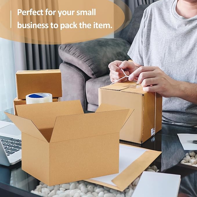 Eupako 10x7x5-Small-Shipping-Boxes-30-Pack-Brown-Corrugated-Box-Mailers - Image 5