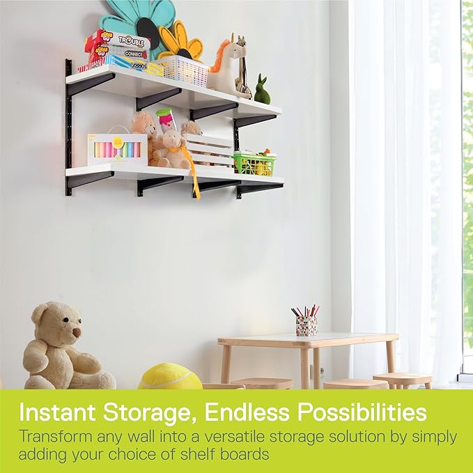 Minimalistic Black Shelf Brackets by Delta Cycle, Holds Up to 480 lbs, Modern - Image 5