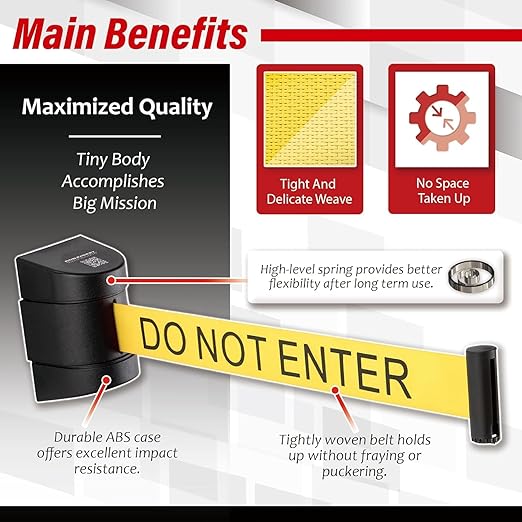 DuraSteel Wall Mount Retractable Belt Barrier - Image 3
