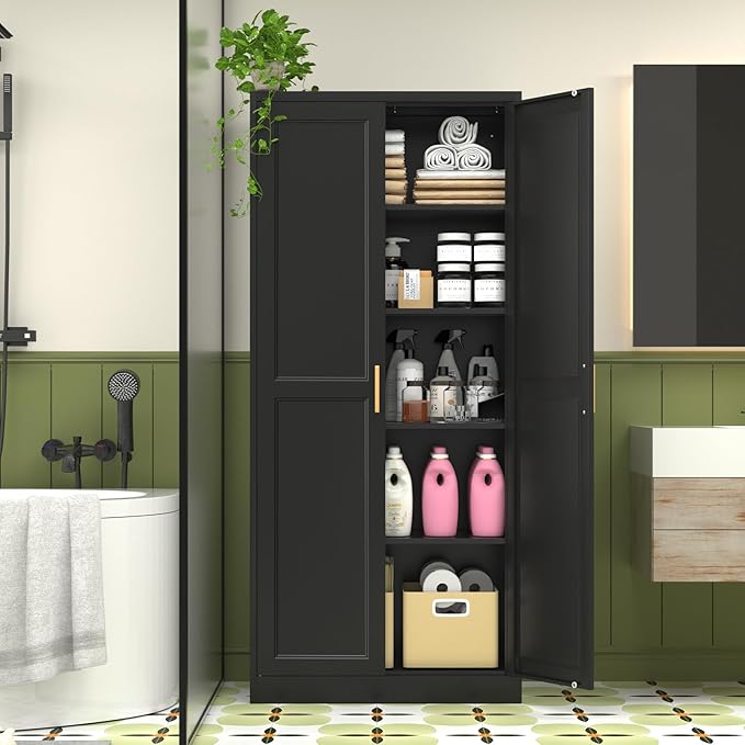 Pantry Cabinet, 71 Inch Tall Kitchen Storage Cabinet, Metal Pantry Cabinet - Image 9