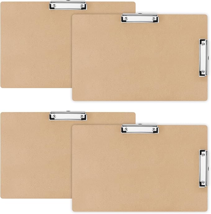Henoyso 4 Pcs 11x17 Clipboard Wooden Lap Board by Henoyso