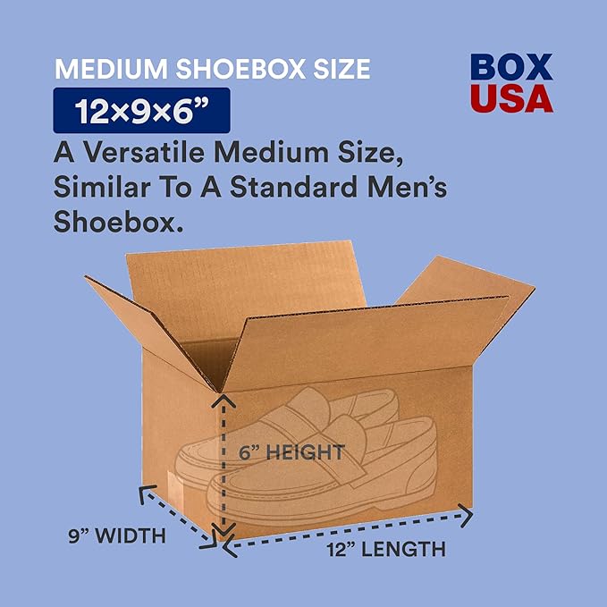 BOX USA Shipping Boxes 12"L x 9"W x 6"H, Packaging and Storage - Image 5