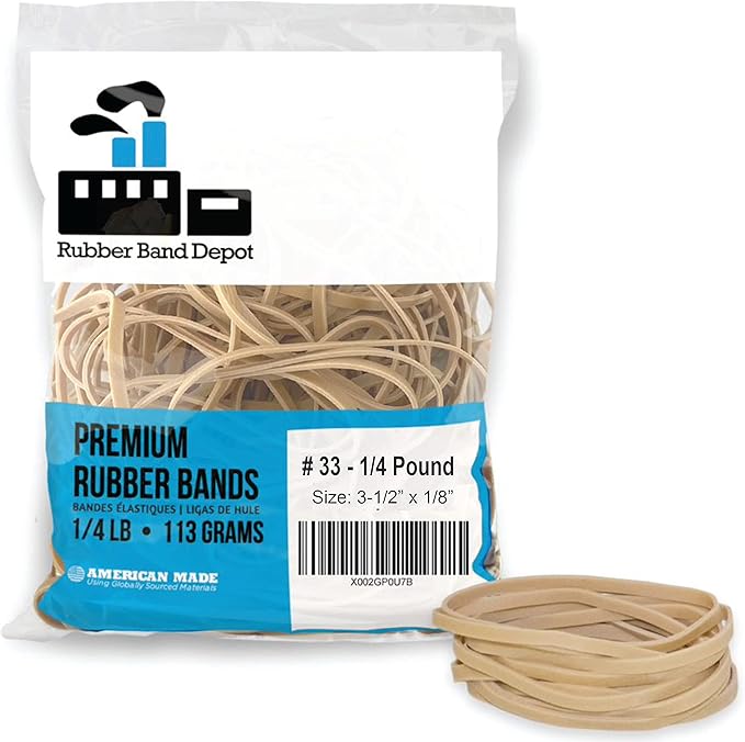 Rubber Band Depot, Size #33, Everyday Rubber Bands by The+Office-Pros