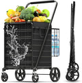 4.7 Cu Ft Folding Shopping Cart - 480 LB Capacity Grocery Cart - Heavy Duty by XINGLANG