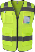 TCCFCCT Mesh Safety Vest for Men Women 5 Pockets Reflective Vest by TCCFCCTPROFESSIONALSAFETYSOLUTIONS