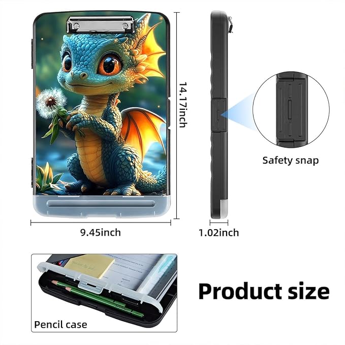 Clipboard with Storage Box & Pen Holder, Heavy Duty Clip Boards 8.5x11 - Image 2