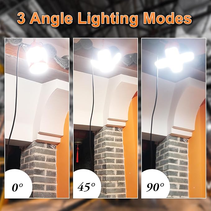 60w LED Temporary Work Light, 9000Lm 5000K Super Bright Construction Lights 4 - Image 6