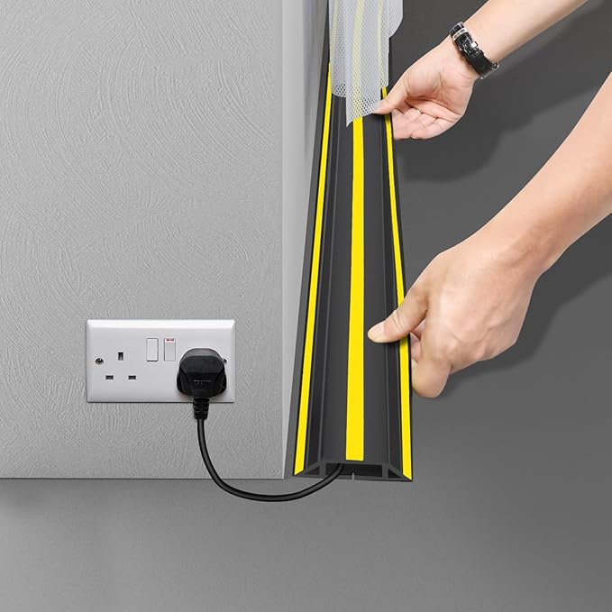6.5 ft Cord Covers for Wires on Floor, Heavy Duty PVC Duct Floor Cord Cover - Image 9