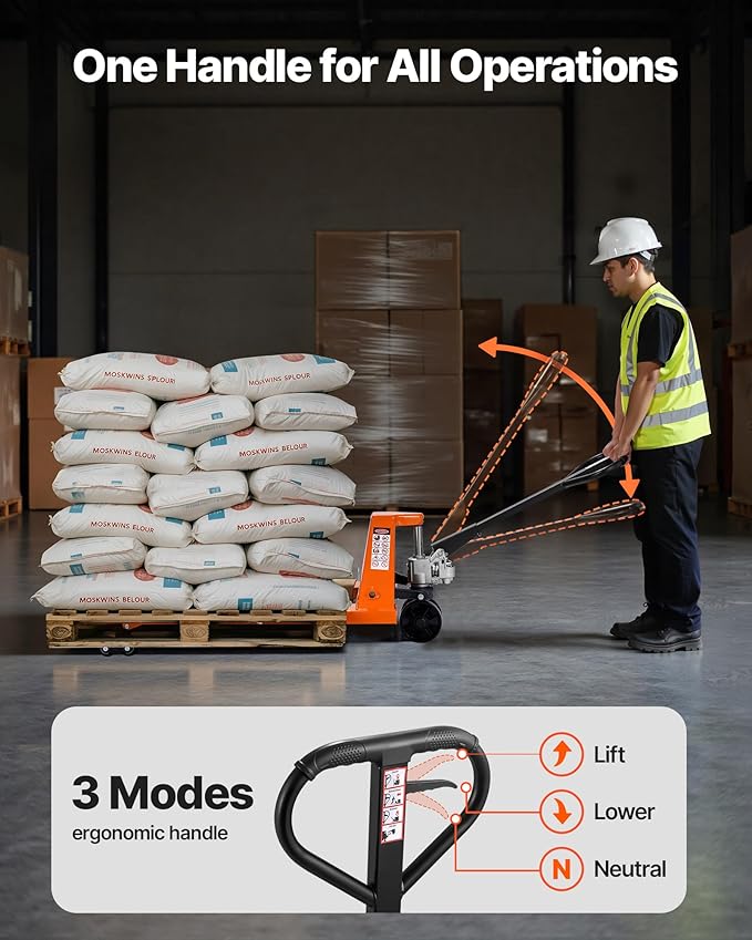 VEVOR Pallet Jack, 6600 lbs Load Capacity, Manual Pallet Truck - Image 5