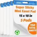 AFMAT Sticky Mini Easel Pads, 15 in x 18 in Flip Chart Paper by AFMAT