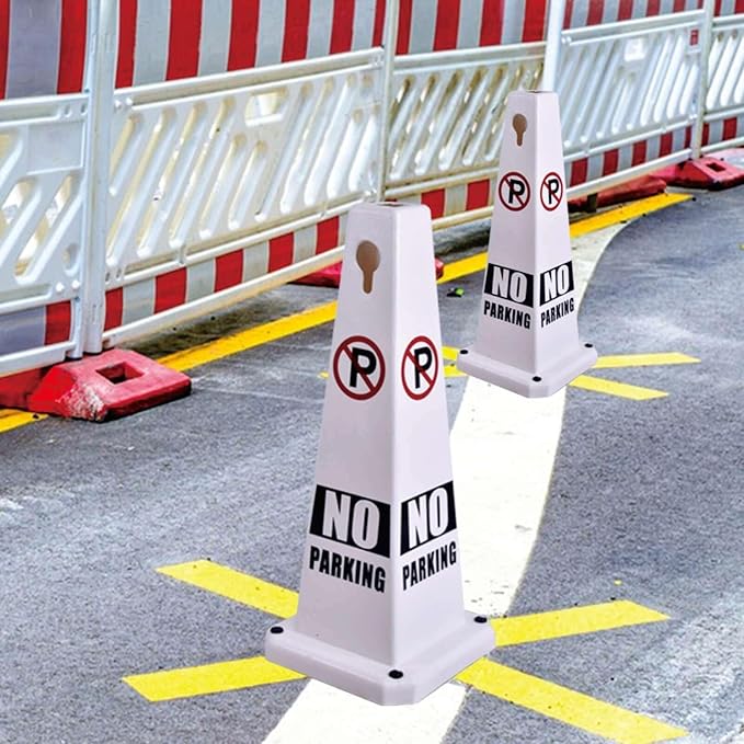 No Parking Sign, 26.4-Inch Traffic Safety Cone, High-Visibility, Weatherproof - Image 7