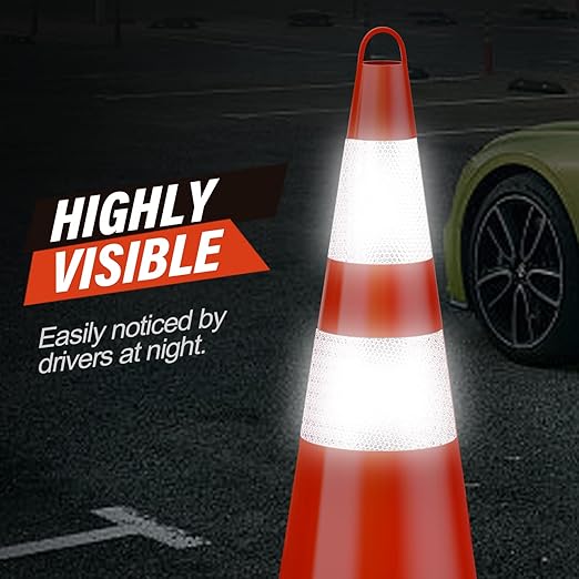 RoadHero 10 Pack Traffic Cones 28 Inch Safety Cones - Image 3