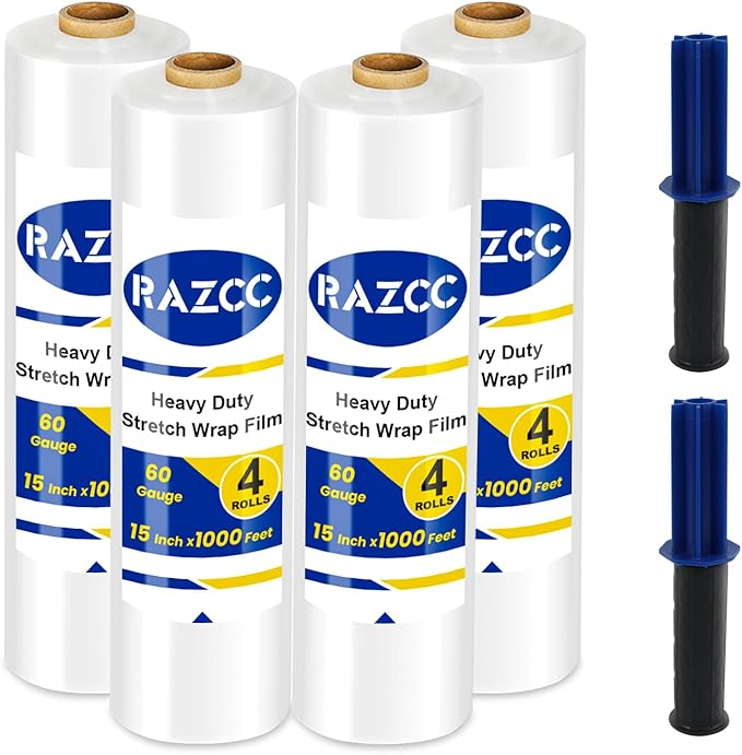 Stretch Film, RAZCC Stretch Wrap Industrial Strength, Shrink Wrap by RAZCC