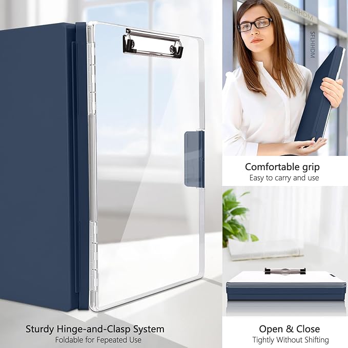 Clipboard with Storage, Heavy Duty Clip Boards 8.5x11 with 2 Storage Case - Image 6