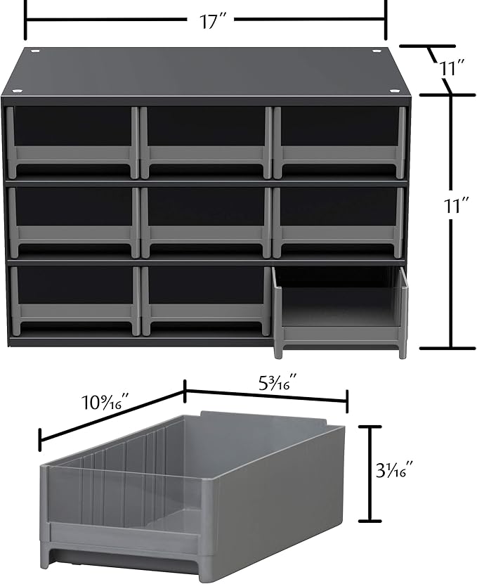 Akro-Mils Steel Garage Storage Cabinet, Small Parts Organizer Metal Cabinet - Image 2
