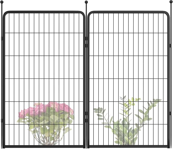 FXW Garden Fence Outdoor for The Yard – 45in x 4.5ft Heavy Duty Metal Animal by FXW
