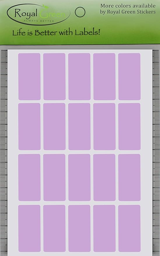 Royal Green Rectangular Colored Labels 1.57inch x 0.75 inch - Image 6