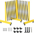 16.8FT Industrial Metal Expandable Barricade，Retractable Traffic Fence by JTZFD