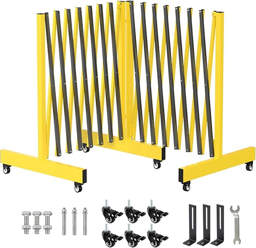 16.8FT Industrial Metal Expandable Barricade，Retractable Traffic Fence by JTZFD