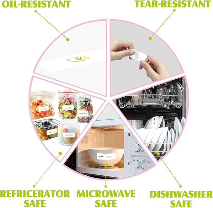 1000 Blank Removable Freezer Labels, Blank Removable Labels Water Oil Resistant - Image 4