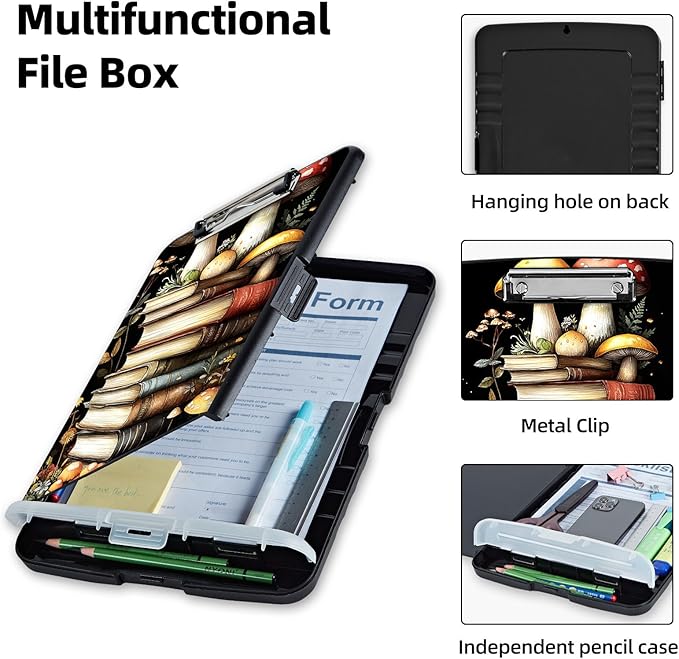 Clipboard with Storage Box & Pen Holder, Heavy Duty Clip Boards 8.5x11 - Image 3