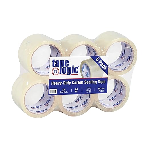 TAPE LOGIC Heavy Duty Packing Tape 3 Inch x 55 Yds, 2.0 Mil by TapeLogic