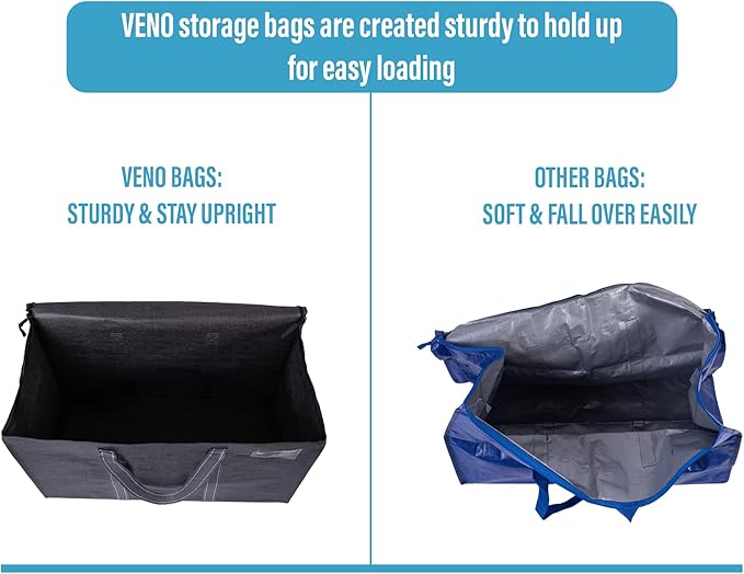 VENO 6 Pack Moving Bags and Large Christmas Storage Bins - Image 4