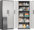 Greenvelly Metal Storage Cabinet, Lockable Steel Cabinets by Greenvelly