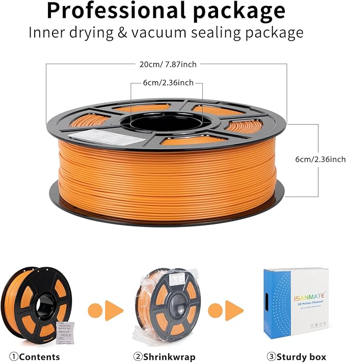 iSANMATE ASA Filament 1.75mm Camel 1KG, UV & Weather Resistant 3D Printer - Image 8