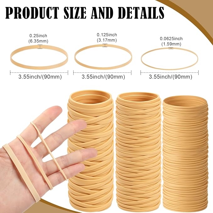 Marspark Rubber Bands Bulk Elastic Rubber Bands 5 lb File Folder Strong Elastic - Image 2