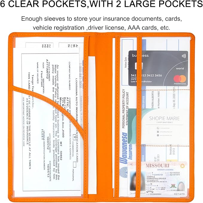 Premium Car Registration & Insurance Card Holder - Image 4