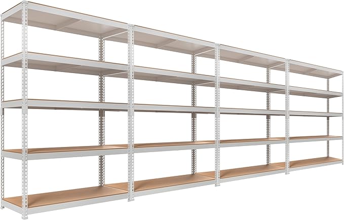 HOMEDANT 5 Tier Storage Shelves Adjustable Laminated Boltless Garage Metal by TheBestOrganizingSolution