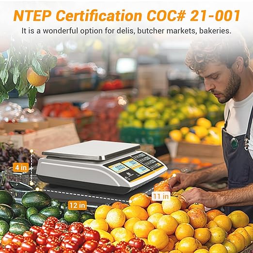 NTEP Certified Scale Price Computing, 60lb Capacity, 0.01lb Readability - Image 2