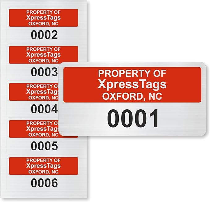 XpressTags 0.75"x1.5" Custom Asset Tags - Image 2