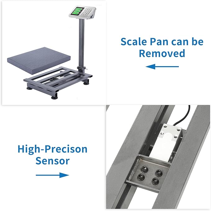 TUFFIOM 661lbs Electronic Industrial Commercial Platform Scale, Stainless Steel - Image 4