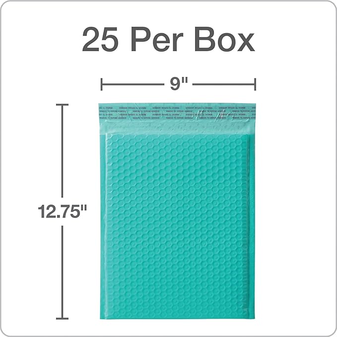 Quality Park Bubble Mailers, 8.25 x 11 Shipping Envelopes, Water Resistant Teal - Image 7
