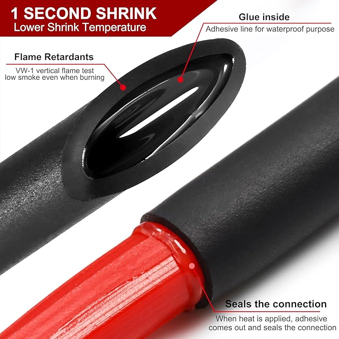 Chanzon 3:1 Ratio 1" Heat Shrink Tubing - Image 5