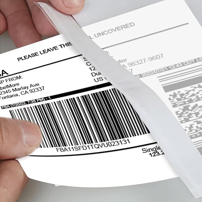 Clear Adhesive Top Loading Packing List Pouches 4.5'' X 5.5'', Shipping Label - Image 7