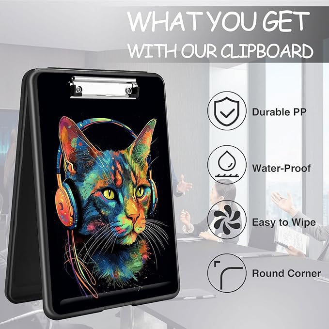 Clipboard with Storage, High Capacity Plastic Storage Clipboard with Low - Image 6