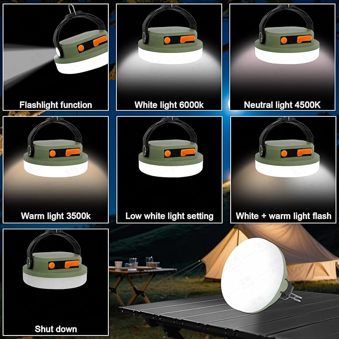 Rechargeable Camping Light MAYDENG 4000mAh, Waterproof LED Light. Suitable - Image 2