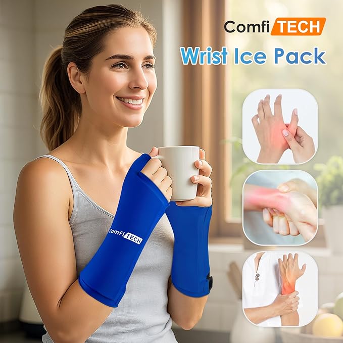 ComfiTECH Wrist Ice Pack Wrap 2 Pack, Flexible Hand Ice Pack - Image 2