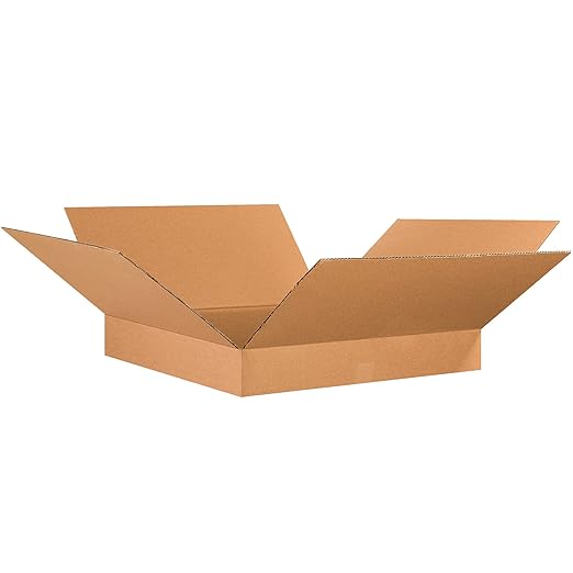 TAPE LOGIC 26x26x4 Flat Corrugated Boxes, 26L x 26W x 4H, Storage Box by TapeLogic