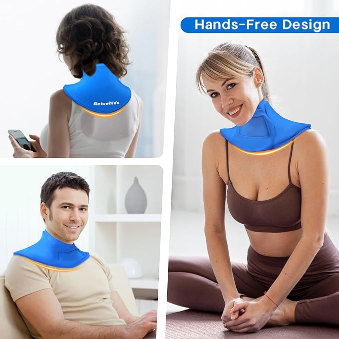 Neck Ice Pack Wrap Cooling Cervical Brace- Upgraded Reusable Hot & Cold - Image 6