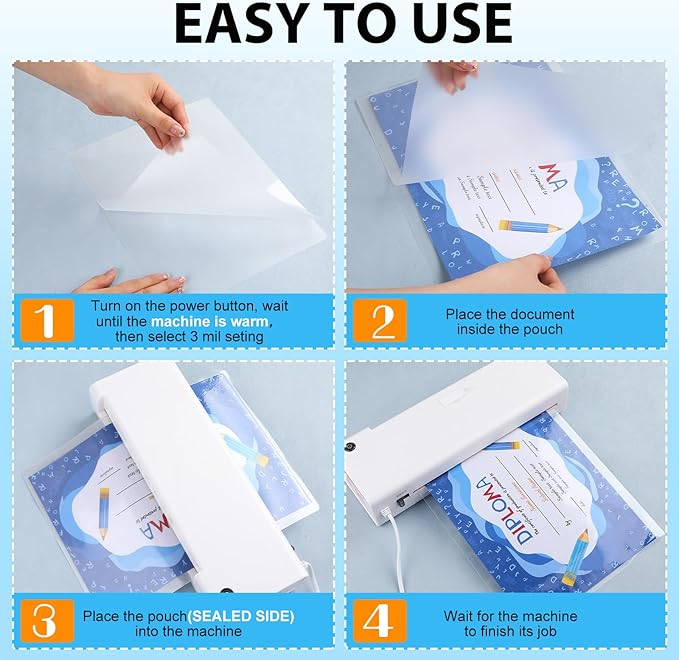 400 Pack Laminating Sheets, Holds 8.5 x 11 Inch Sheets, 3 mil, 9 x 11.5 Inches - Image 8