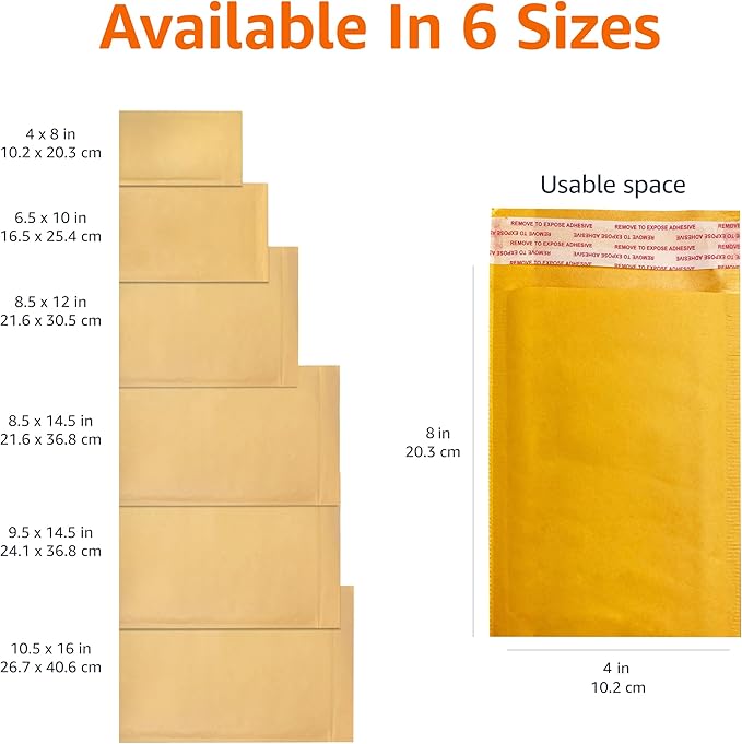 Amazon Basics Kraft Bubble Self-Seal Mailer - Image 2