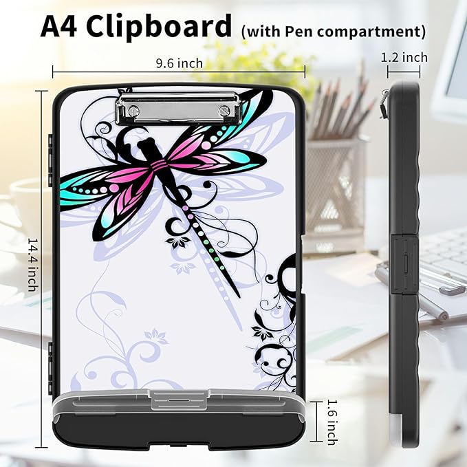 Clipboard with Storage High Capacity Plastic Nursing Clipboards with Pen Holder - Image 2